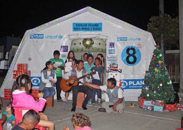 Niños Niñas Villancico Plan Alegria Plan International Migracion CEBAF