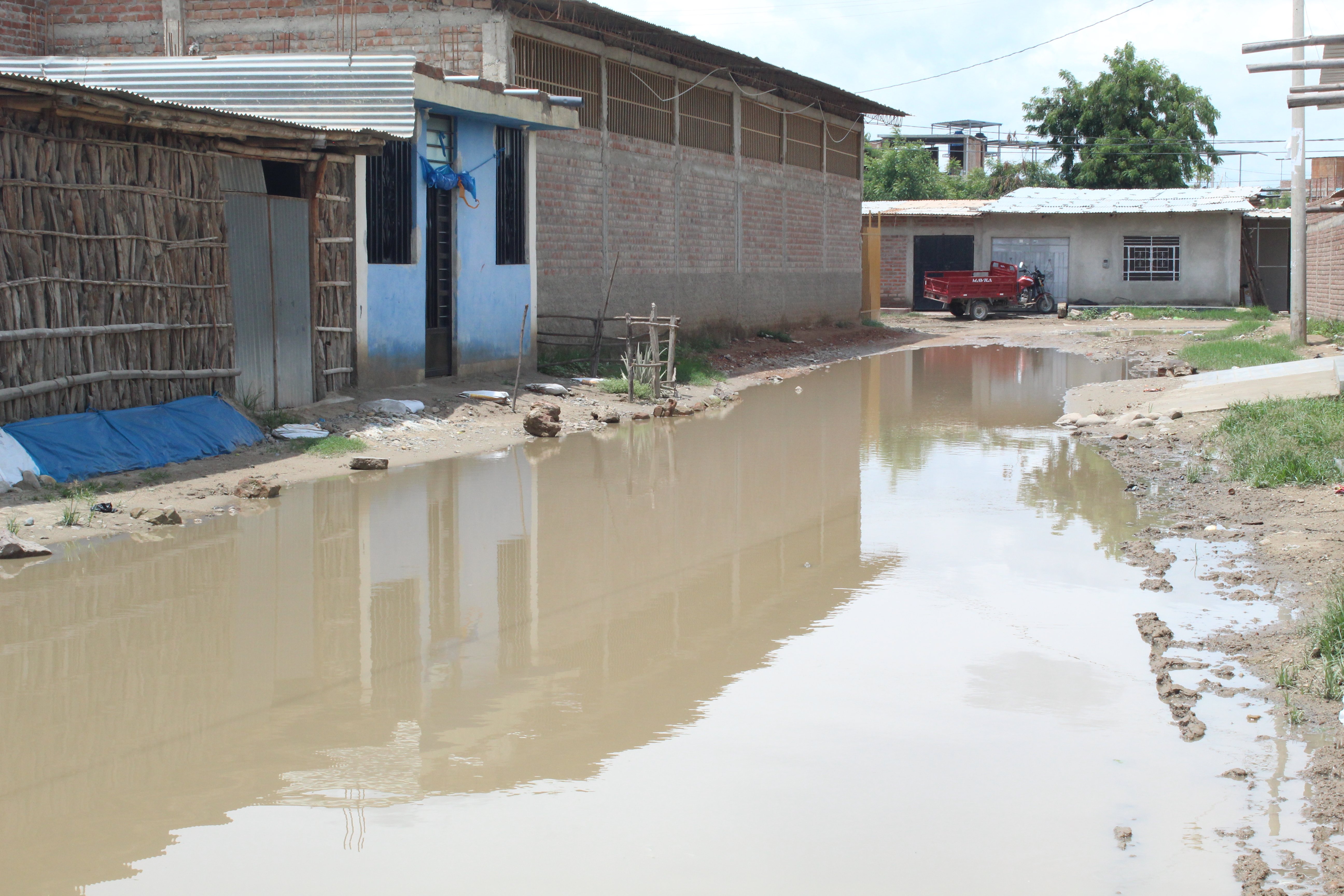 calle inundada